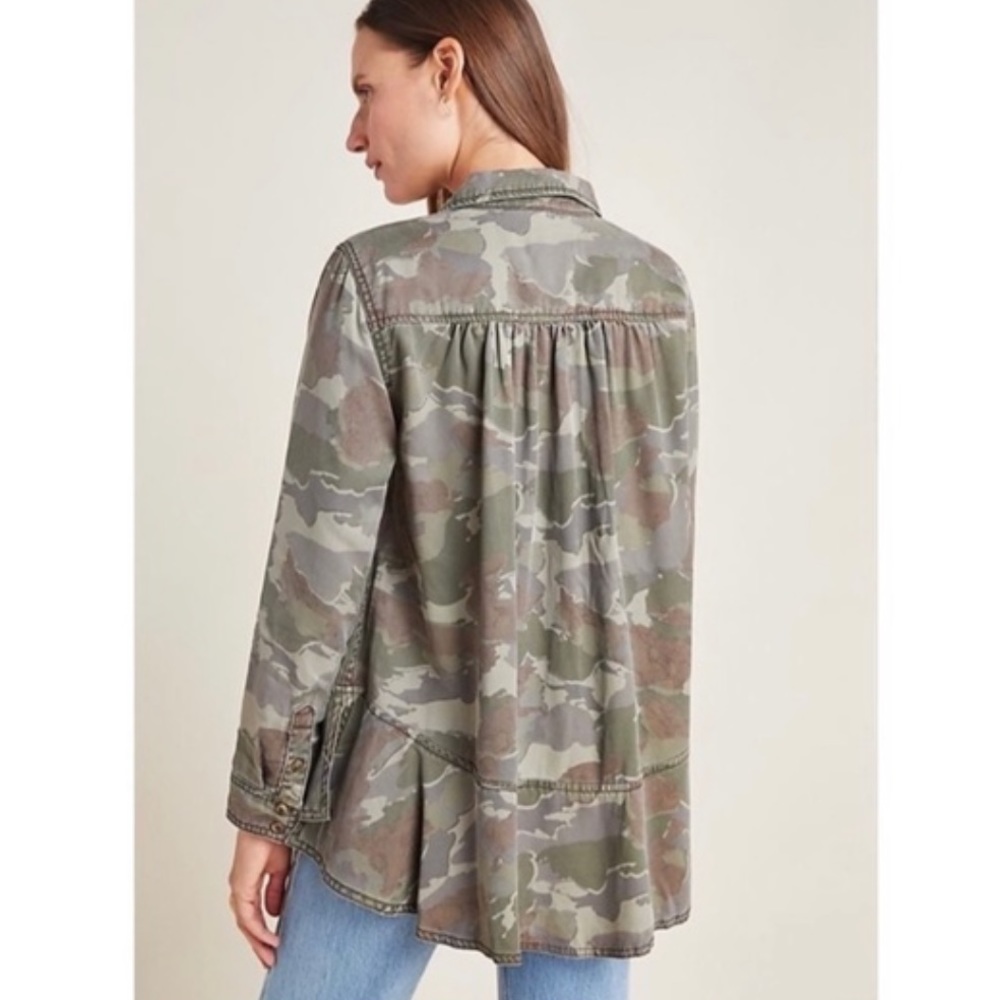 Anthropologie Montana Camo Buttondown